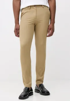 BOSS pantaloni culoarea bleumarin, cu fason chinos, 50543945 imagine