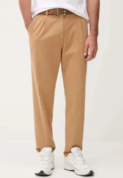 BOSS pantaloni culoarea bleumarin, mulata, 50546894 imagine