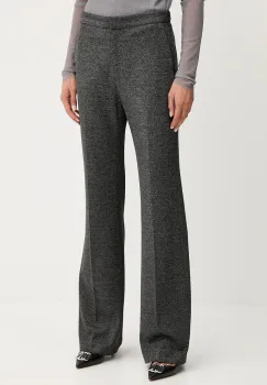 BOSS pantaloni culoarea gri, lat, high waist, 50543725 imagine