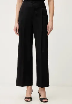 BOSS pantaloni culoarea negru, drept, high waist, 50551913 imagine