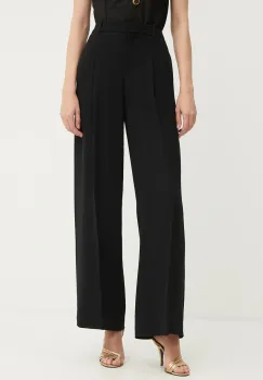 BOSS pantaloni culoarea negru, lat, high waist, 50545544 imagine