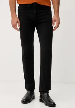 BOSS pantaloni culoarea negru, mulata, 50543883 imagine
