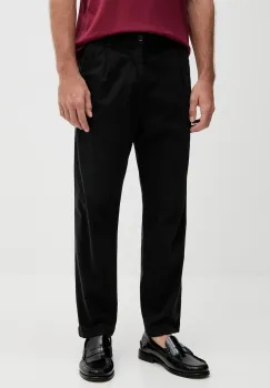 BOSS pantaloni culoarea negru, mulata, 50546894 imagine
