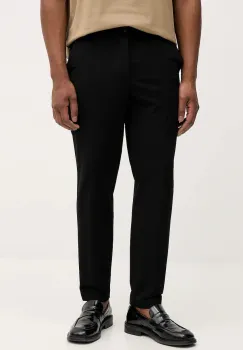 BOSS pantaloni culoarea negru, mulata, 50555014 imagine