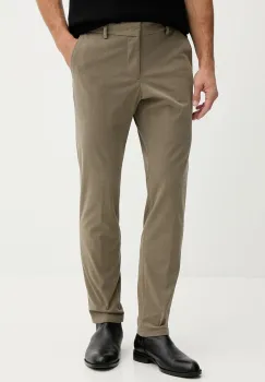 BOSS pantaloni de catifea cord barbati, culoarea verde, drepti 50551683 imagine