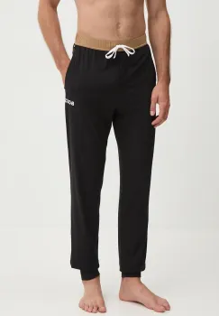 BOSS pantaloni de pijama barbati, culoarea negru, neted, 50527343 imagine