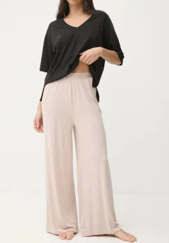 BOSS pantaloni de pijama femei, culoarea bej, 50535703 imagine