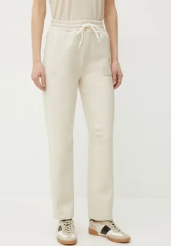 BOSS pantaloni de trening femei, culoarea bej, melanj, 50537486 imagine