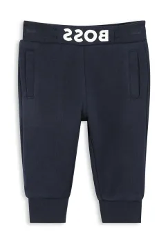 BOSS pantaloni de trening pentru bebelusi culoarea bleumarin, uni, J52079 imagine