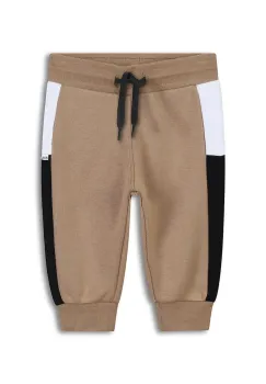 BOSS pantaloni de trening pentru bebelusi culoarea maro, cu imprimeu, J52429 imagine