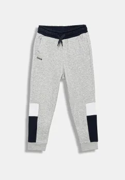 BOSS pantaloni de trening pentru copii culoarea gri, cu imprimeu, J52290 imagine