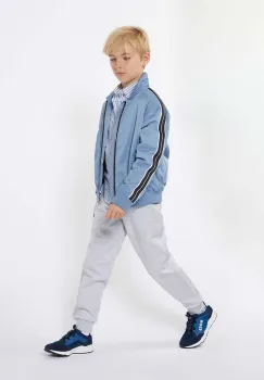 BOSS pantaloni de trening pentru copii culoarea gri, neted, J51153 imagine