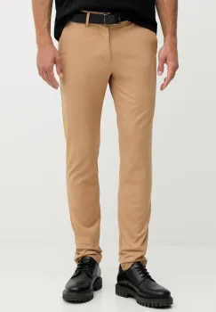 BOSS pantaloni P-Kaiton1-Zip culoarea verde, cu fason chinos, 50543945 imagine