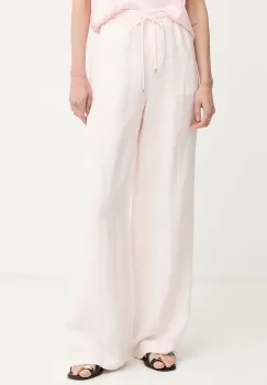 BOSS pantaloni pentru femei, cu amestec de in Tavati2_TI imagine