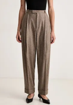 BOSS  pantaloni pentru femei cu amestec de lana Tornara imagine