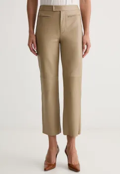 BOSS pantaloni pentru femei din piele Simary imagine