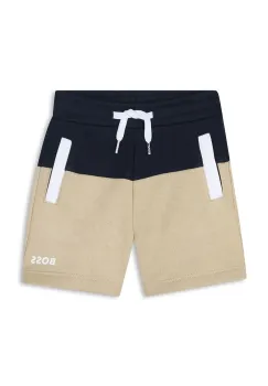 BOSS pantaloni scurti bebe culoarea bej, talie reglabila, J52085 imagine