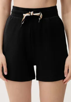 BOSS pantaloni scurti de lounge culoarea negru, neted, medium waist, 50539981 imagine