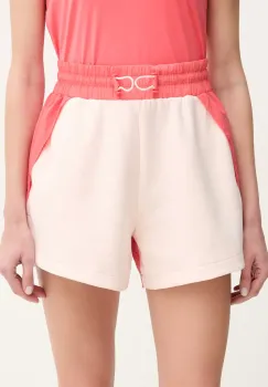BOSS pantaloni scurti femei, culoarea roz, neted, high waist, 50541331 imagine