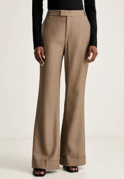BOSS pantaloni straight pentru femei cu vascoza Talia5 imagine