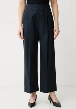 BOSS pantaloni wide leg pentru femei din bumbac cu elastan Tulotta imagine