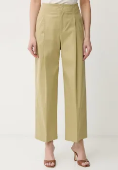 BOSS pantaloni wide leg pentru femei, din bumbac cu elastan Tulotta imagine