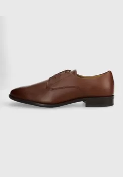 BOSS pantofi de piele Colby barbati, culoarea maro, 50498467 imagine