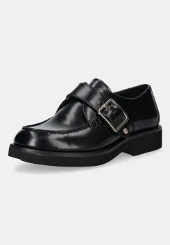 BOSS pantofi de piele Eleri culoarea negru, cu platforma, 50548740 imagine
