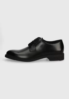 BOSS pantofi de piele Firstclass barbati, culoarea negru, 50499719 imagine