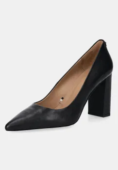 BOSS pantofi de piele Janet culoarea negru, cu toc drept, 50543557 imagine