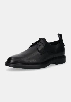 BOSS pantofi de piele Larry barbati, culoarea negru, 50529144 imagine