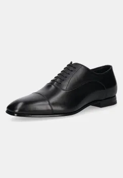 BOSS pantofi de piele Quillon culoarea negru, 50546774 imagine