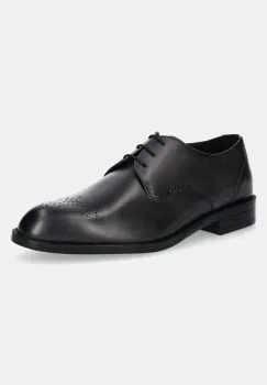 BOSS pantofi de piele Tayil barbati, culoarea gri, 50529099 imagine