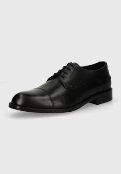 BOSS pantofi de piele Tayil barbati, culoarea negru, 50523070 imagine