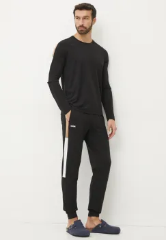 BOSS pijama barbati, culoarea negru, modelator, 50535718 imagine