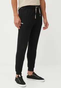 BOSS pijama barbati, culoarea negru, neted, 50515393 imagine