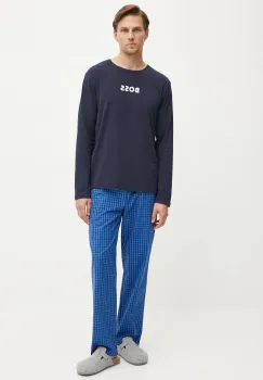 BOSS pijama barbati, culoarea turcoaz, modelator imagine