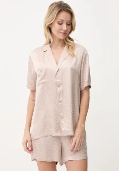 BOSS pijama femei, culoarea bej, 50535750 imagine