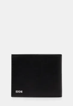 BOSS portofel de piele barbati, culoarea negru, 50546139 imagine