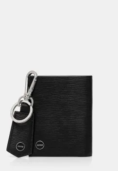 BOSS portofel de piele + breloc culoarea negru, 50552891 imagine