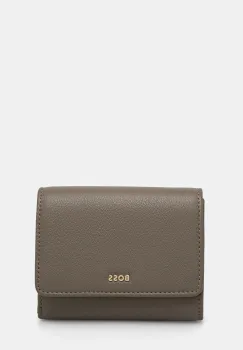 BOSS portofel de piele femei, culoarea gri, 50523685 imagine