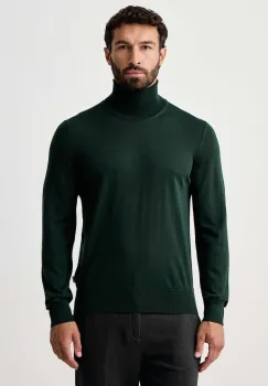 BOSS  pulover cu guler inalt pentru barbati din lana H-Musso imagine