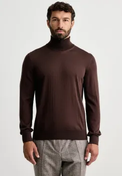 BOSS  pulover cu guler inalt pentru barbati din lana H-Musso imagine