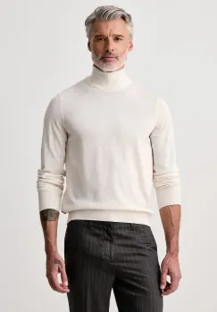 BOSS  pulover cu guler inalt pentru barbati din lana H-Musso imagine