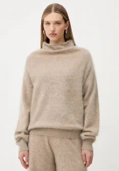 BOSS pulover de casmir culoarea bej, light, cu turtleneck, 50550806 imagine