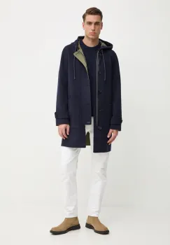 BOSS pulover de lana barbati, culoarea albastru marin, light, 50526895 imagine