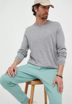 BOSS pulover de lana barbati, culoarea gri, light imagine