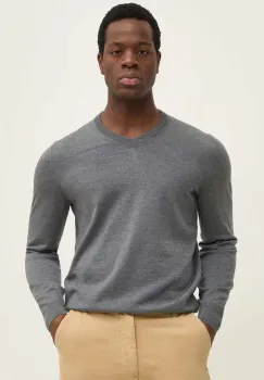 BOSS pulover de lana barbati, culoarea gri, light imagine