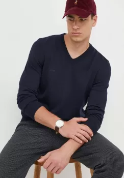 BOSS pulover de lana barbati, light imagine