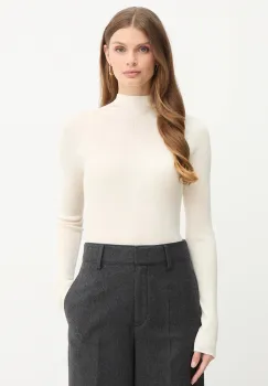 BOSS pulover de lana culoarea bej, light, cu turtleneck, 50549166 imagine